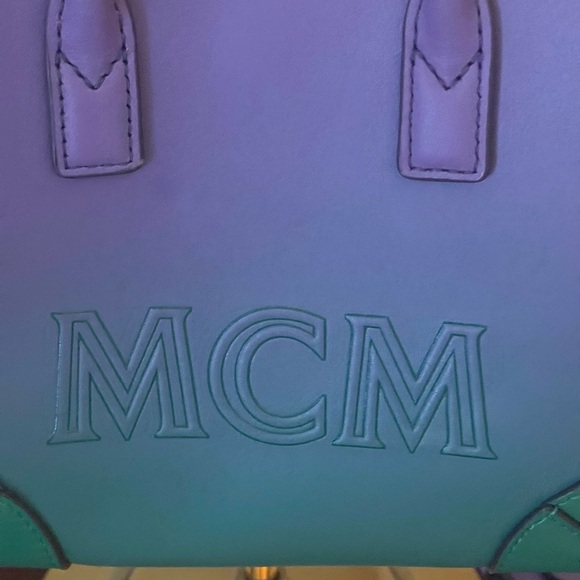MCM Munchen Mini Bag Ombré in Purple and Green - Picture 2 of 7